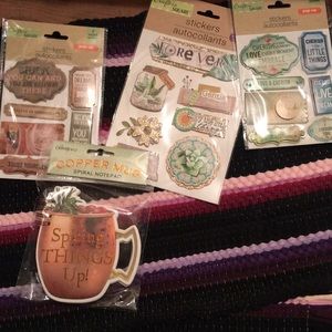 Scrapbook sticker set of 4💜❤️💙💚